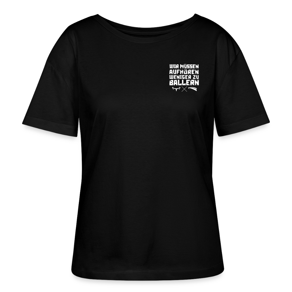WMAWZB Women's Dark T-Shirt with Logo Backprint