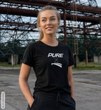 Pure x Pain Women's T-Shirt Dark with Signature Front Print