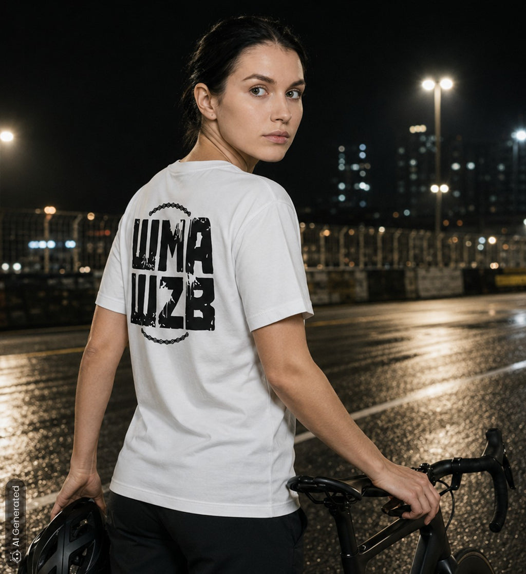 WMAWZB Women's Light T-Shirt with Logo Back Print