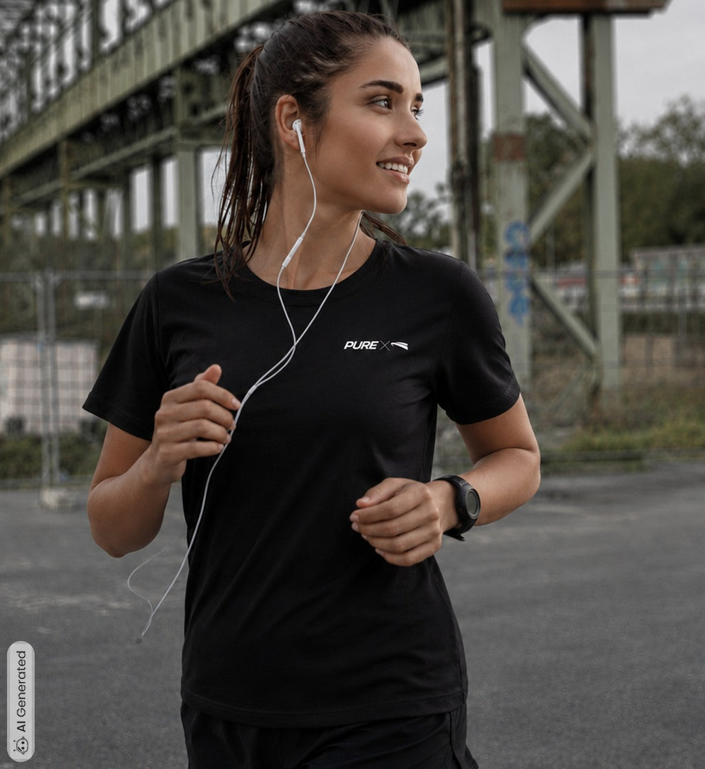Pure x Pain Women's T-Shirt Dark with Signature Back Print