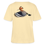 Abubilla Damen Bio-T-Shirt – Hoopoe Free Flight Backprint