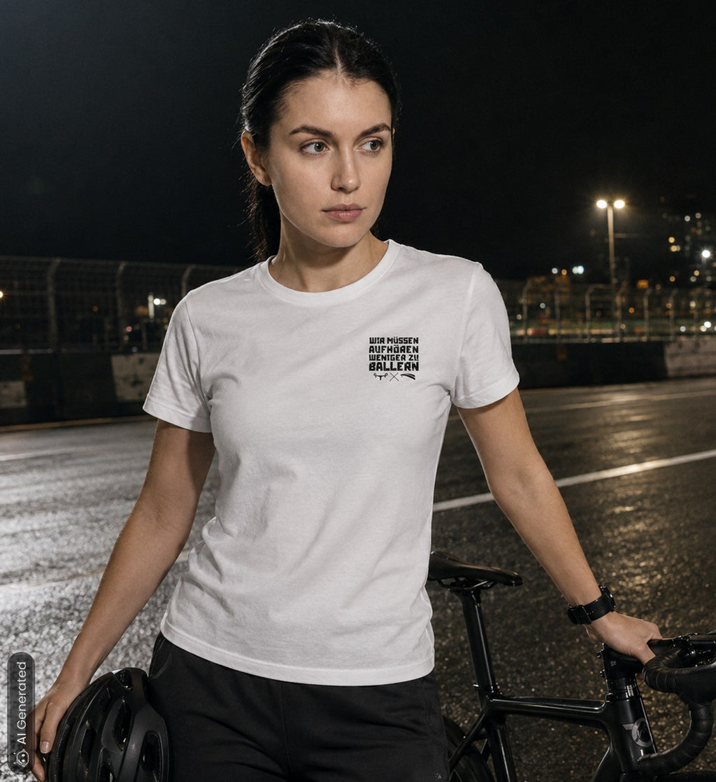 WMAWZB Women's Light T-Shirt with Logo Back Print