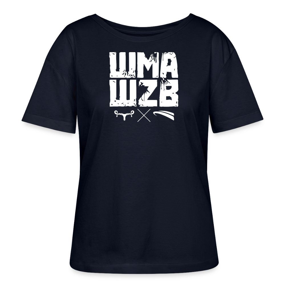 WMAWZB Women's Dark T-Shirt with Logo Front Print