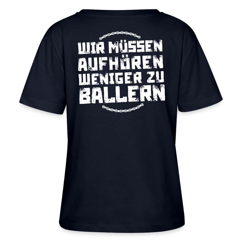 WMAWZB Women's Dark T-Shirt with Statement Back Print