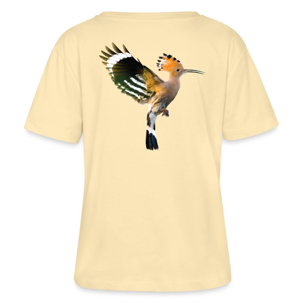 Abubilla Damen Bio-T-Shirt – Hoopoe Soft Landing Backprint