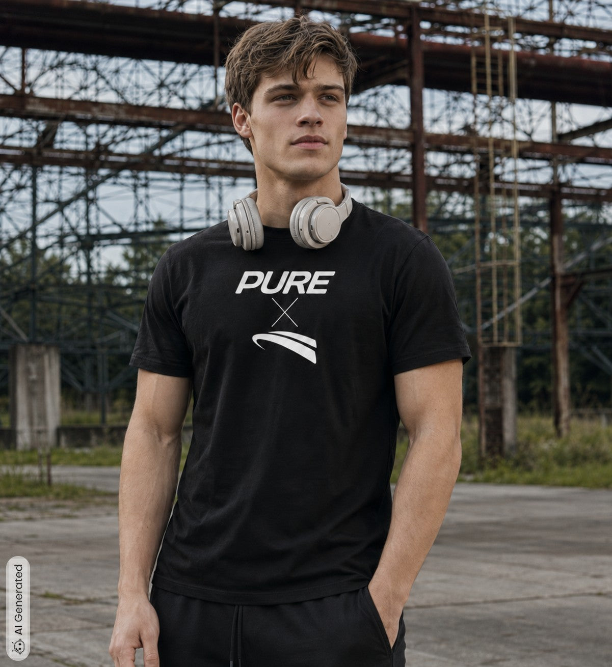 Pure x Pain Unisex T-Shirt Dark with Signature Front Print