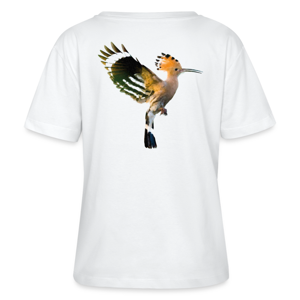 Abubilla Damen Bio-T-Shirt – Hoopoe Soft Landing Backprint