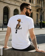 Abubilla Unisex Organic T-Shirt – Perched Hoopoe Backprint