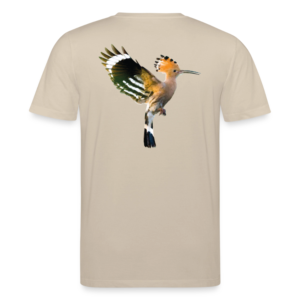 Abubilla Unisex Organic T-Shirt – Hoopoe Soft Landing Backprint