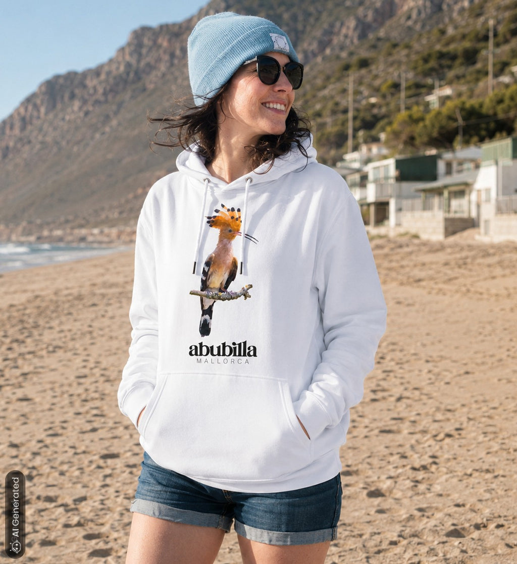 Hoopoe Unisex Organic Hoodie – Perched Hoopoe