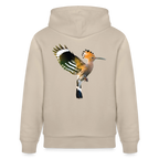 Abubilla Unisex Organic Hoodie – Hoopoe Soft Landing Backprint