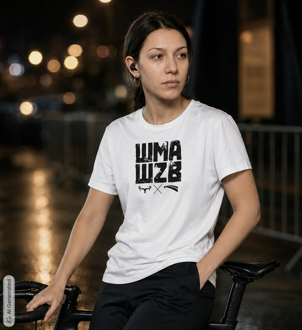 WMAWZB Damen T-Shirt Hell mit Logo Frontprint