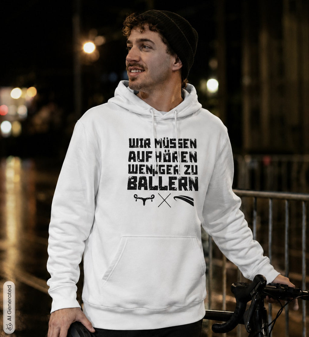 WMAWZB Unisex Hoodie Light with Statement Front Print