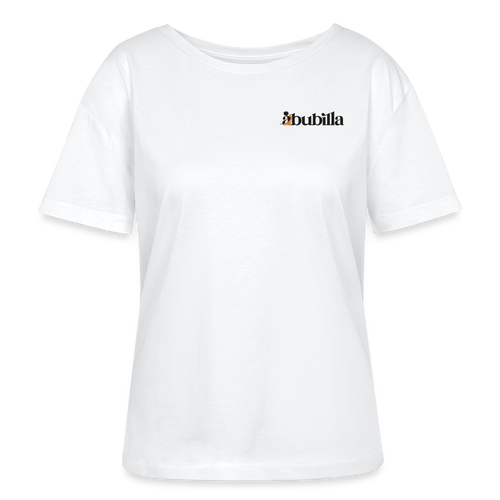 Abubilla Women's Organic T-Shirt - Hoopoe Free Flight Backprint