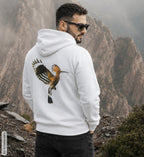 Abubilla Unisex Organic Hoodie – Hoopoe Soft Landing Backprint