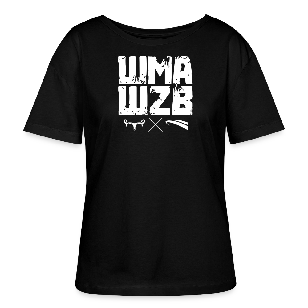 WMAWZB Women's Dark T-Shirt with Logo Front Print