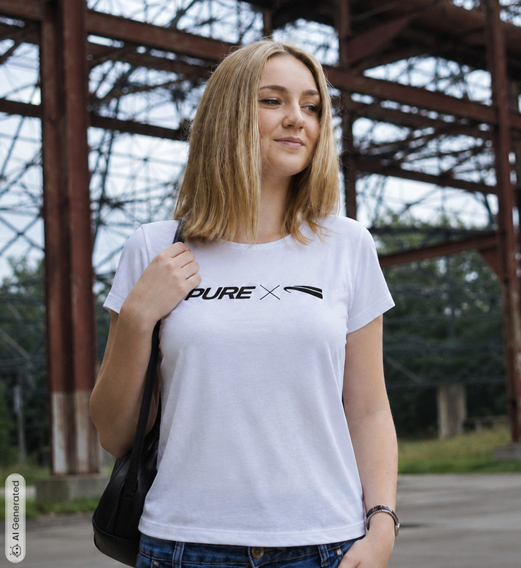 Pure x Pain Damen T-Shirt Hell mit Logo-Frontprint