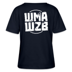 WMAWZB Women's Dark T-Shirt with Logo Backprint
