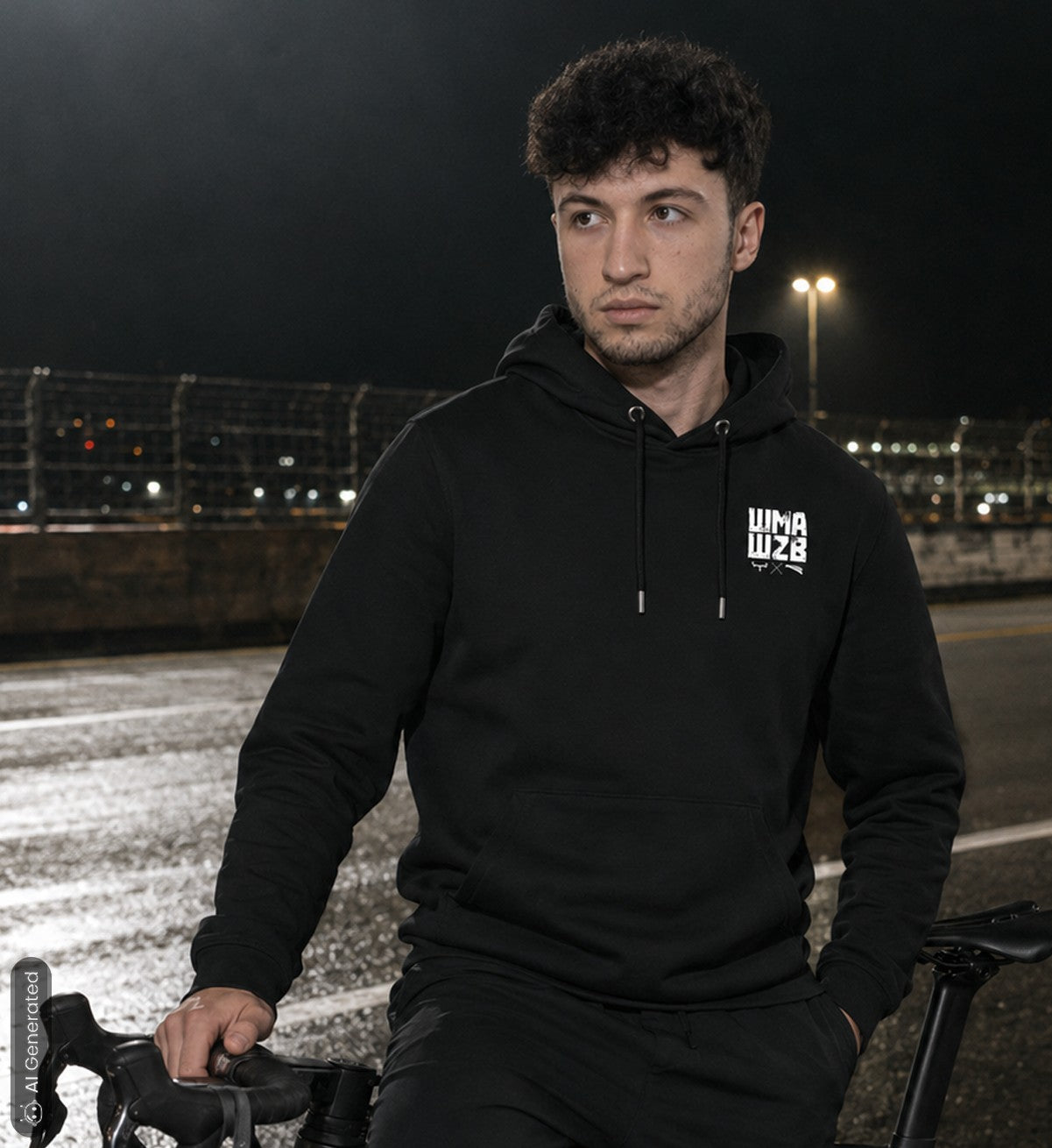 WMAWZB Unisex Hoodie Dark with Statement Backprint