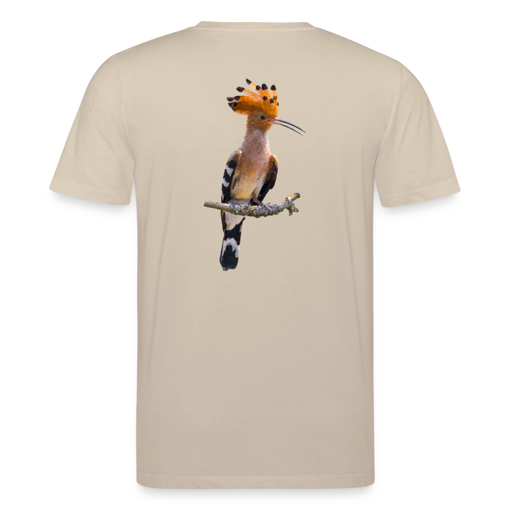 Abubilla Unisex Organic T-Shirt – Perched Hoopoe Backprint