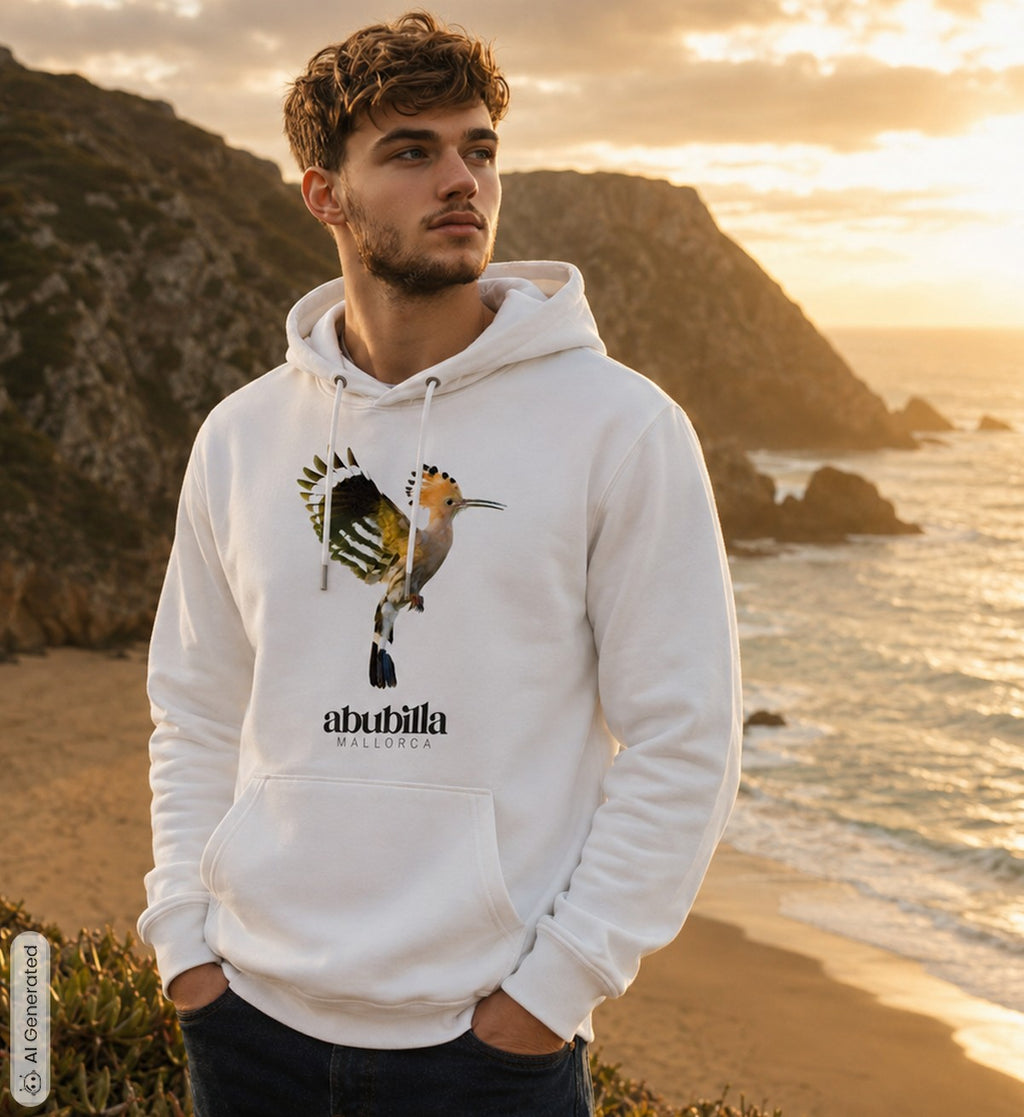 Abubilla Unisex Organic Hoodie – Hoopoe Soft Landing