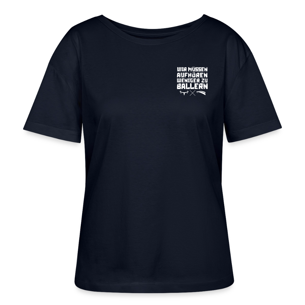 WMAWZB Women's Dark T-Shirt with Logo Backprint