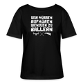 WMAWZB Damen T-Shirt Dunkel mit Statement Frontprint