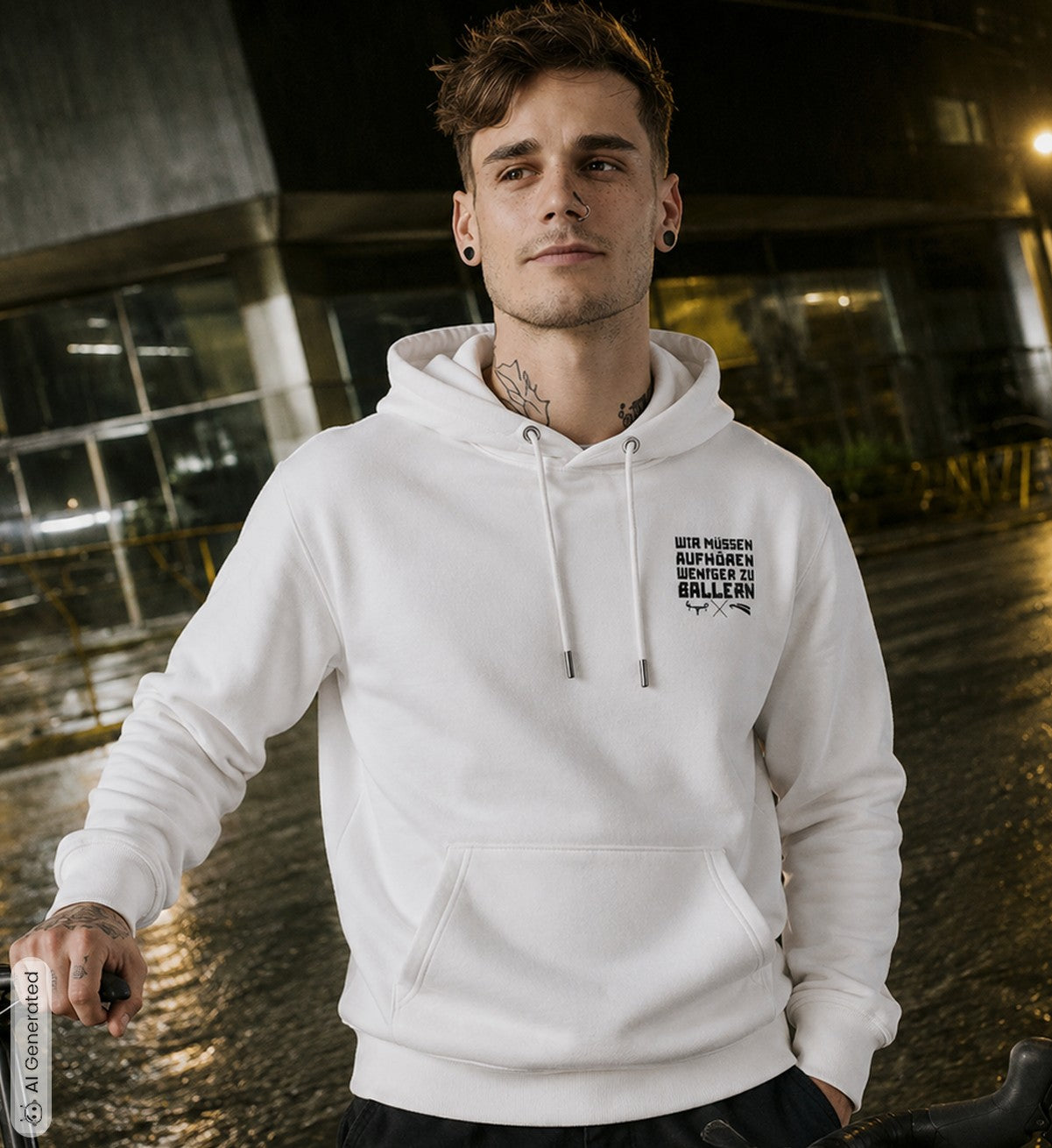 WMAWZB Unisex Hoodie Light with Logo Backprint