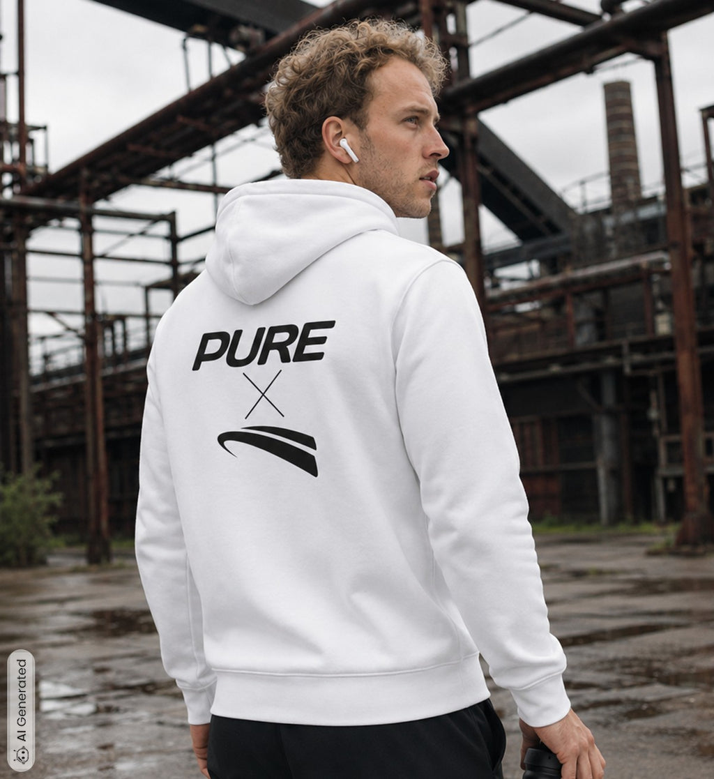 Pure x Pain Unisex Hoodie Light with Signature Back Print