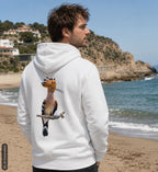 Abubilla Unisex Organic Hoodie – Perched Hoopoe Backprint