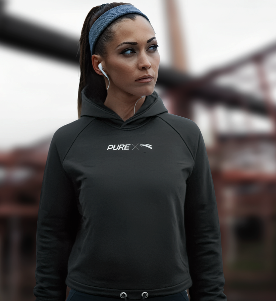 Pure X Pain - Damen Hoodie mit Kordelzugbündchen