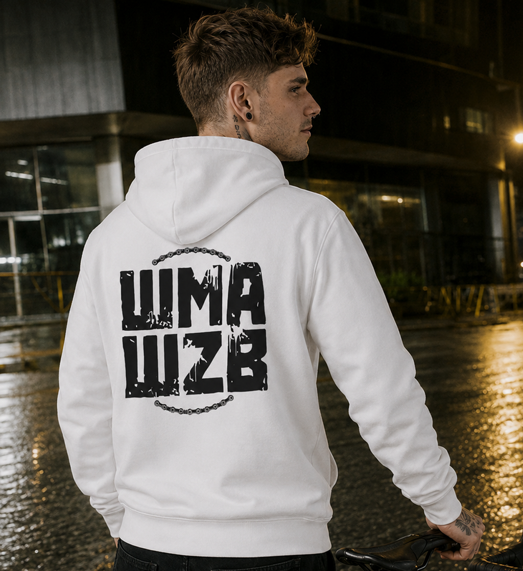 WMAWZB Unisex Hoodie Hell mit Logo Backprint