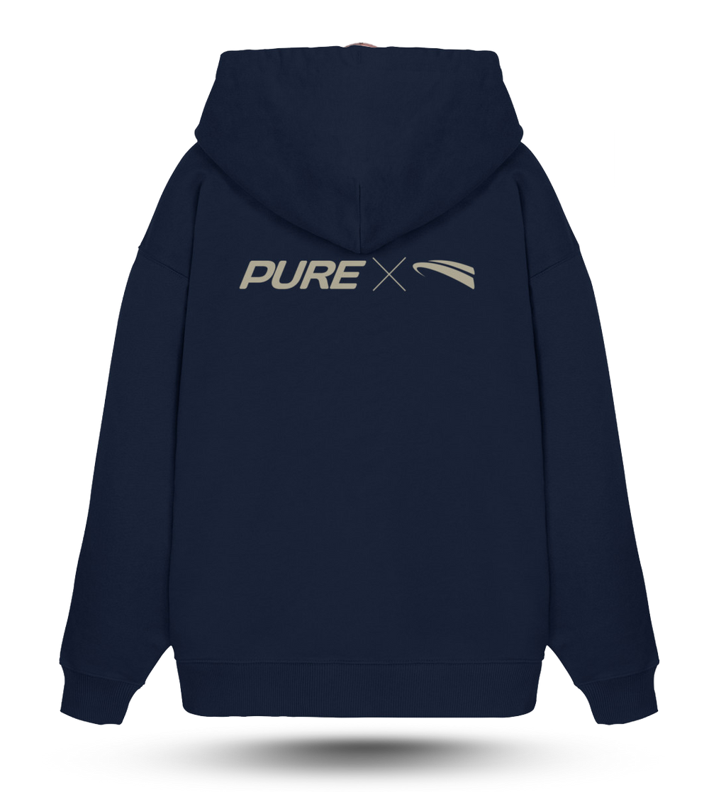 Pure X Pain  - Organic Oversized Hoodie french navy