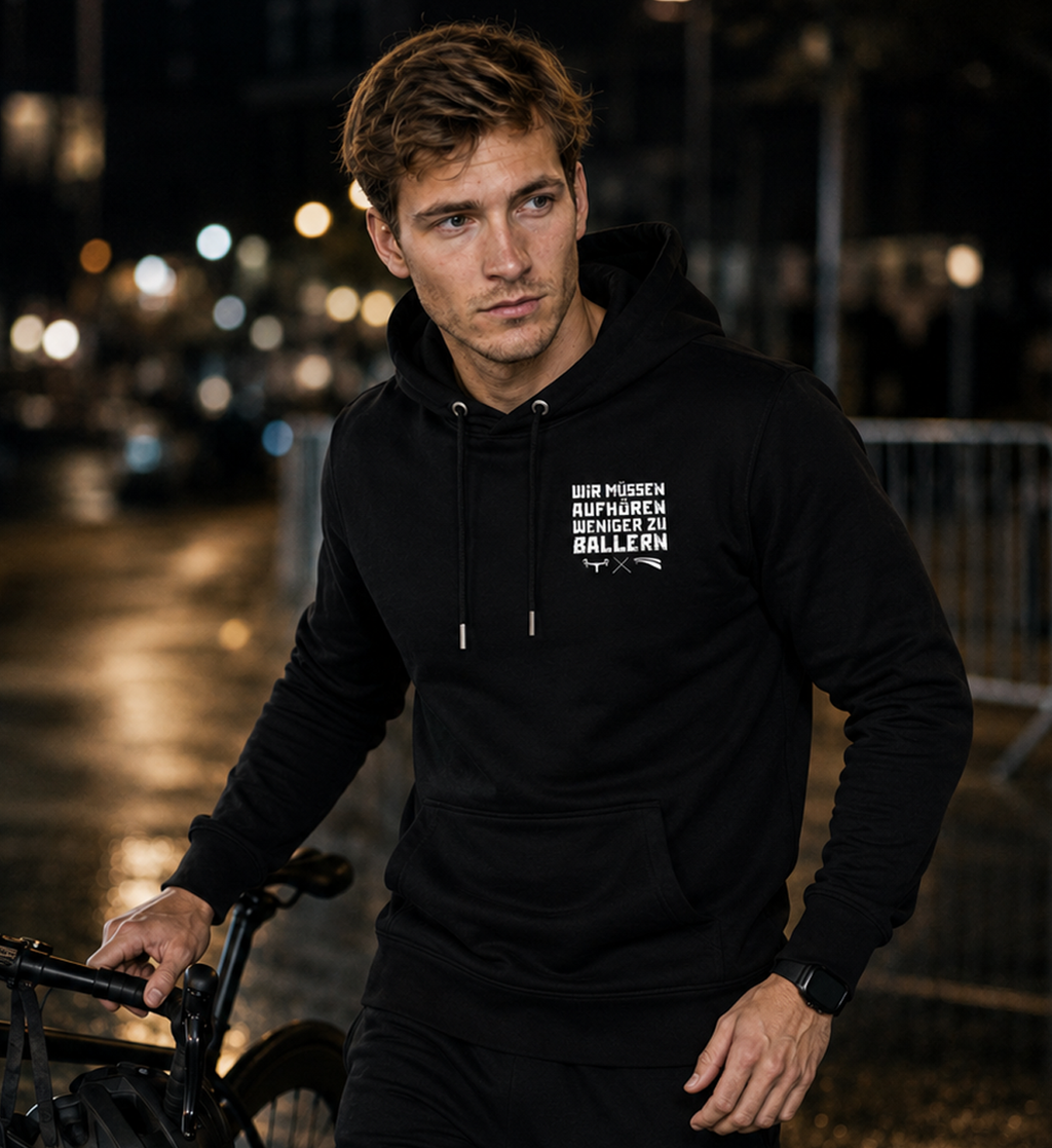 WMAWZB Unisex Hoodie Dunkel mit Logo Backprint