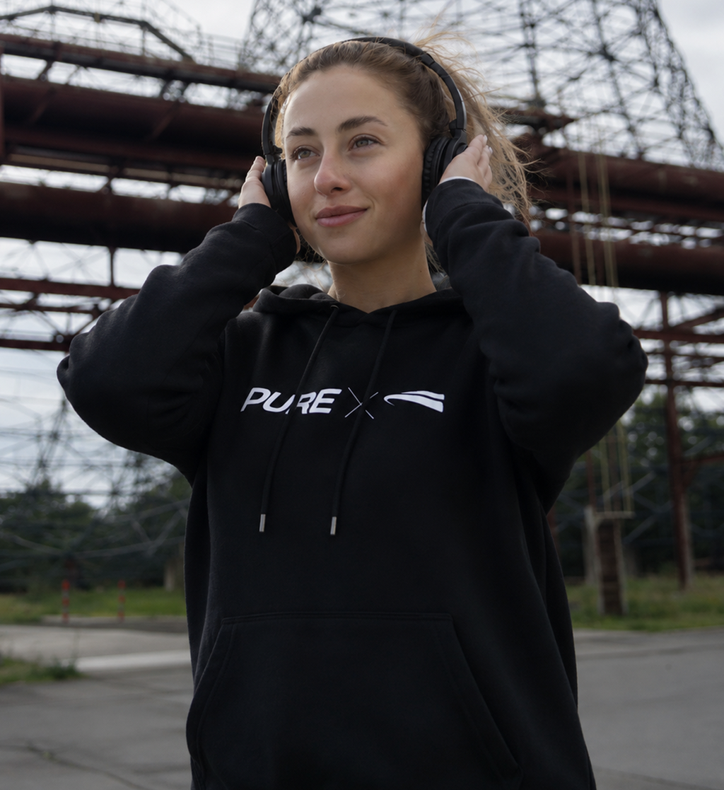 Pure X Pain Logo Unisex Hoodie Dunkel
