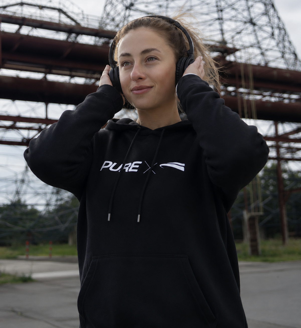 Pure X Pain Logo Unisex Hoodie Dunkel