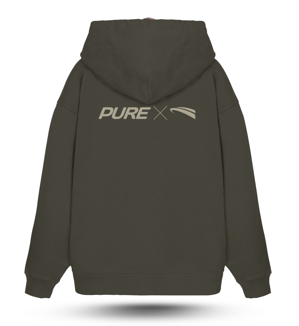 Pure X Pain  - Organic Oversized Hoodie khaki