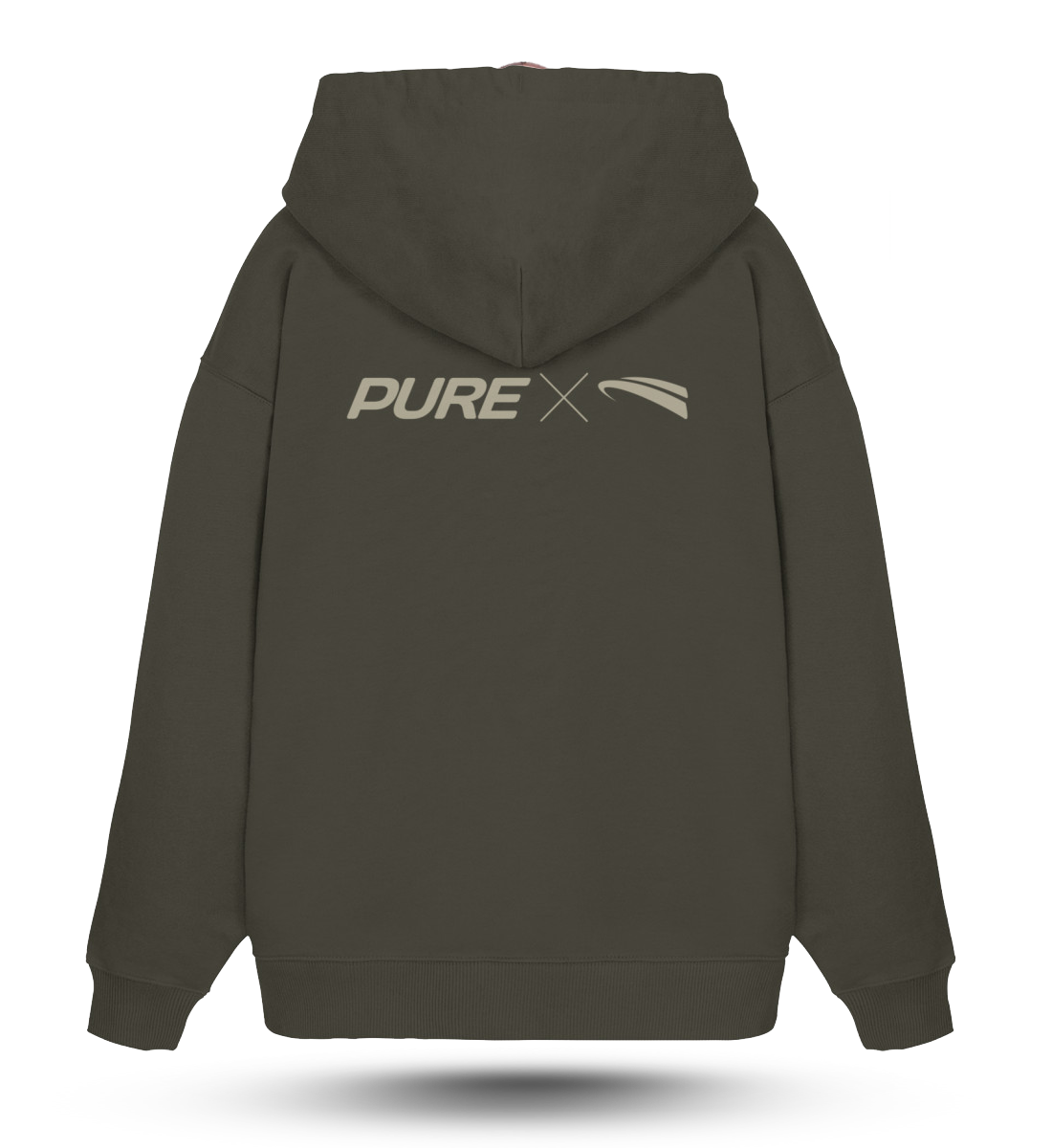 Pure X Pain  - Organic Oversized Hoodie khaki