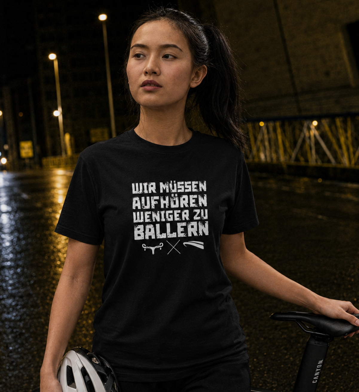 WMAWZB Statement Damen T-Shirt Dunkel