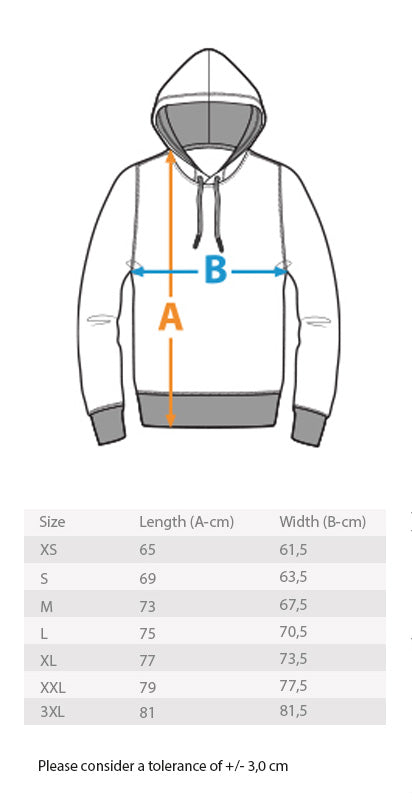 Größe und Passform Hoodie Oversized