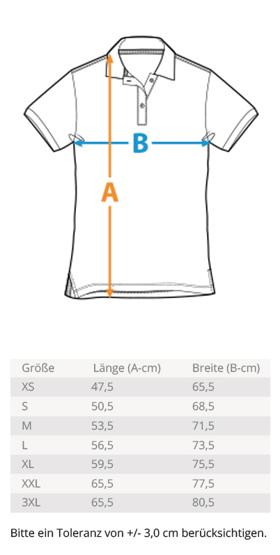 Größe und Passform  Polo Shirt