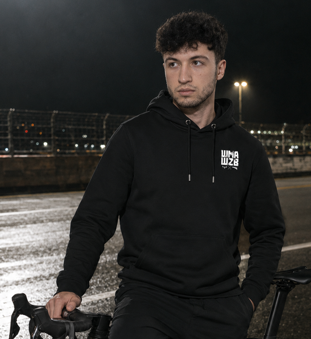 WMAWZB Unisex Hoodie Dunkel mit Statement Backprint