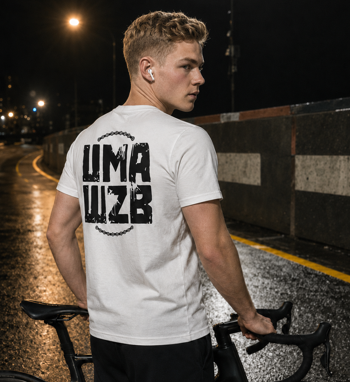 WMAWZB Unisex T-Shirt Hell mit Logo Backprint