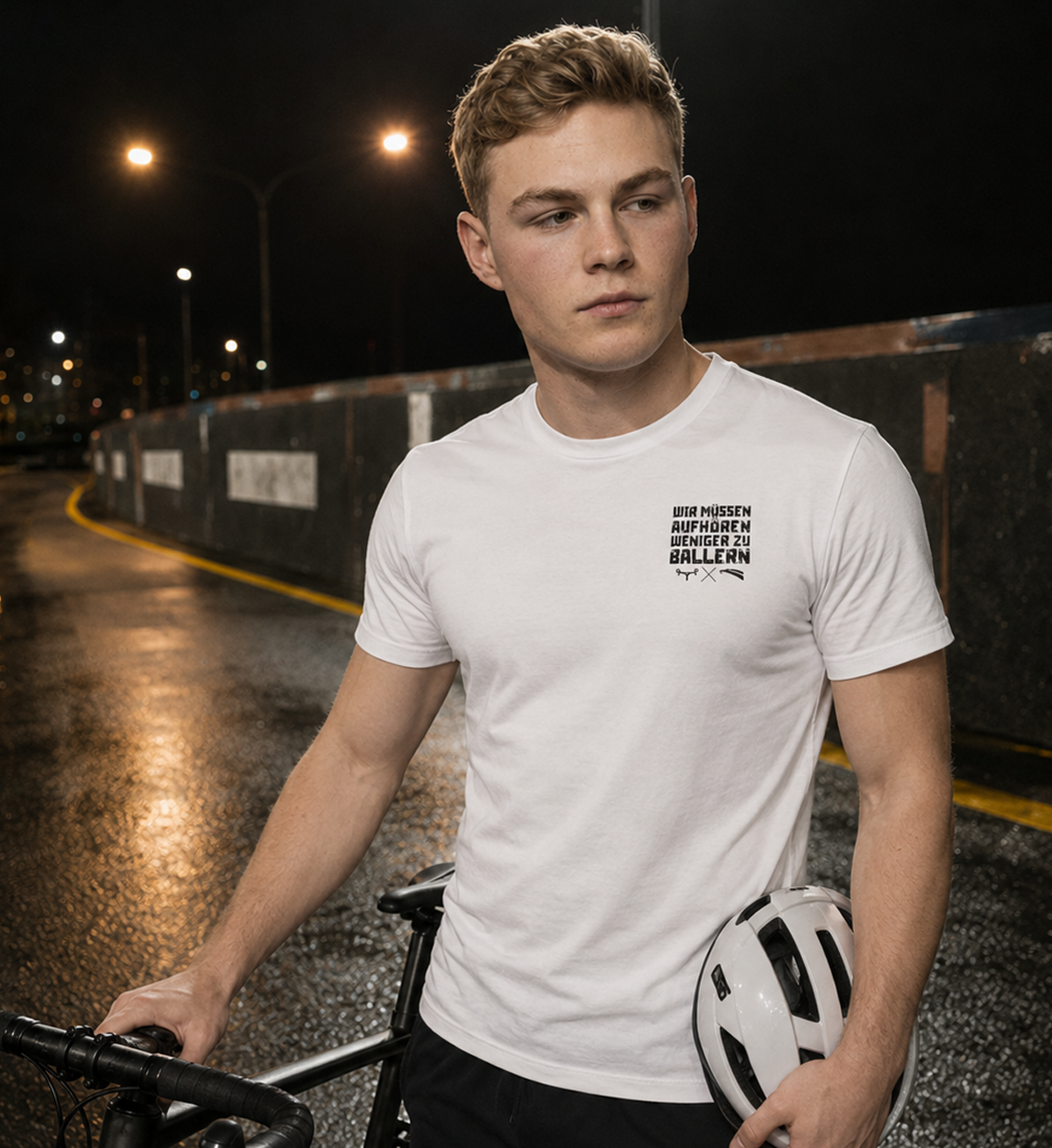 WMAWZB Unisex T-Shirt Hell mit Logo Backprint
