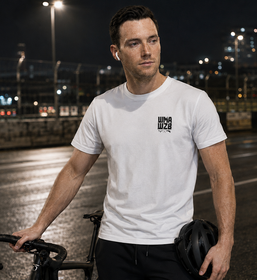 WMAWZB Unisex T-Shirt Hell mit Statement Backprint