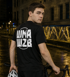 WMAWZB Unisex T-Shirt Dunkel mit Logo Backprint